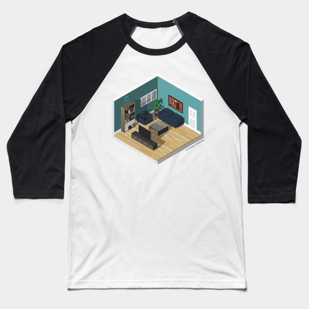 Fabric Iso - Living Room Baseball T-Shirt by FabricIso